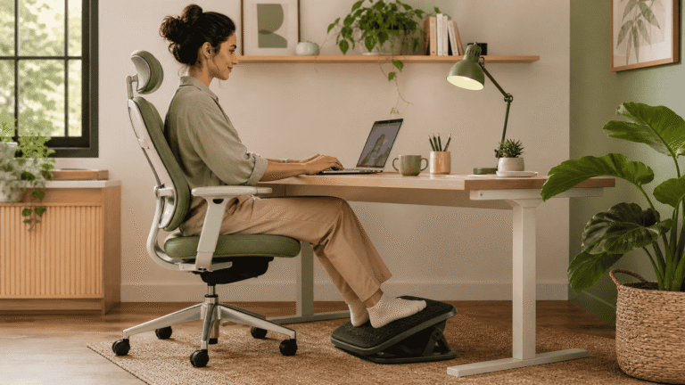 Melhor apoio para os pés no home office